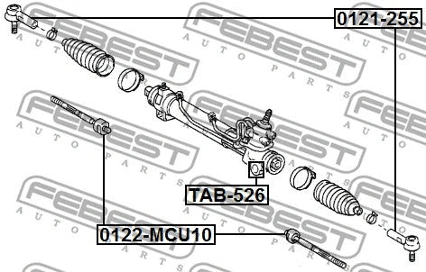 FEBEST 1999-2003 Lexus RX300 Steering Rack Bushing TAB-526