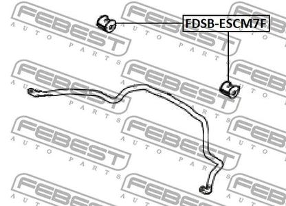 FEBEST 2007-2012 Ford Escape Front Stabilizer Bar Bush FDSB-ESCM7F