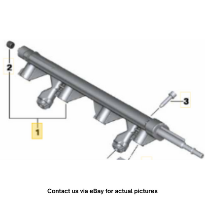 2011‑2015 Mini Cooper Base N12/N16 Fuel Injection Rail Used OEM 13537575646
