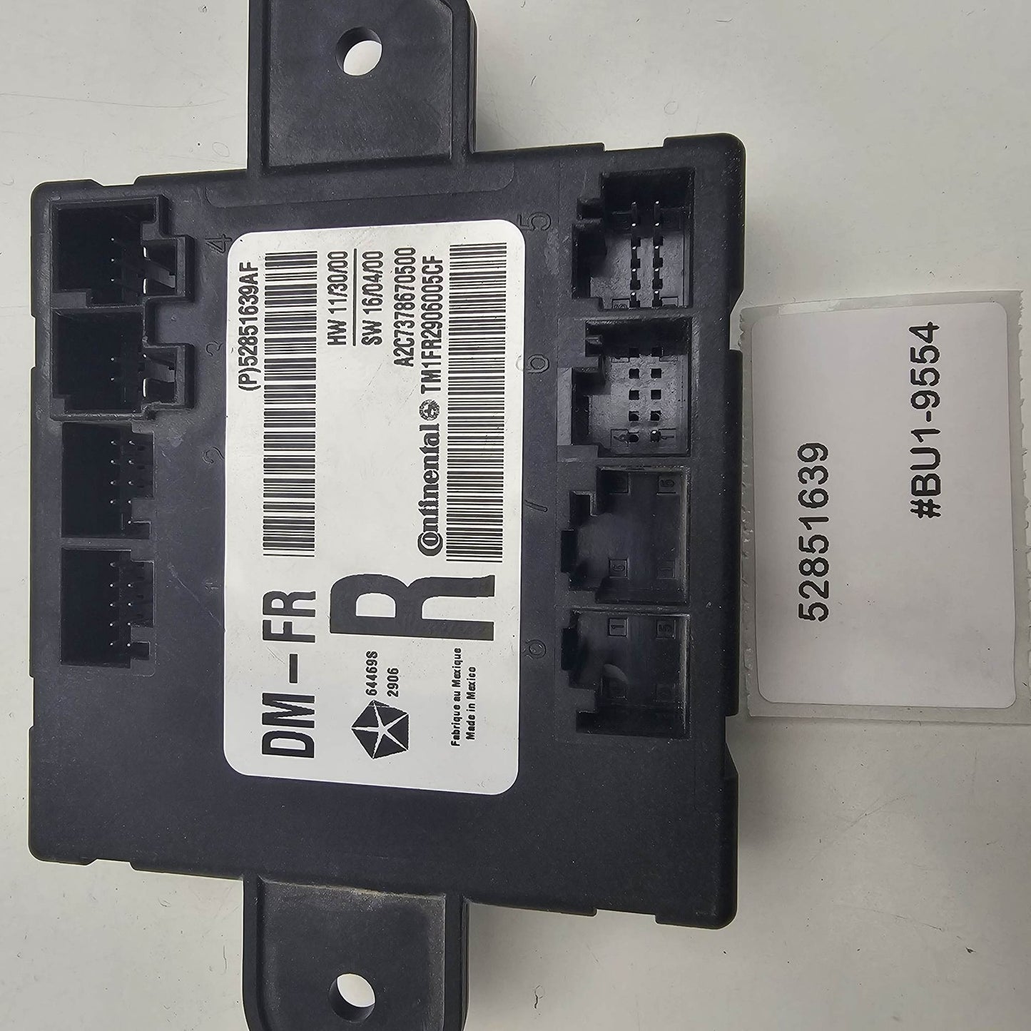 2014-2019 Maserati Ghibli Front Right Door Control Module 52851639