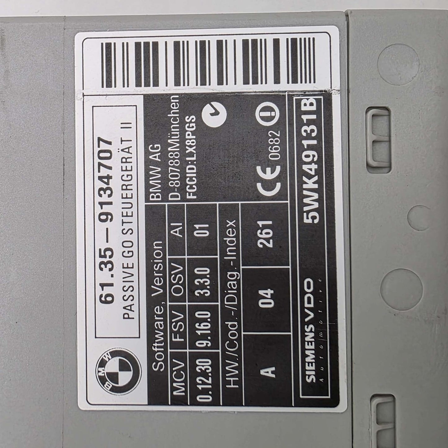 2007-2013 BMW E60 Keyless Go Passive Control Module 9134707