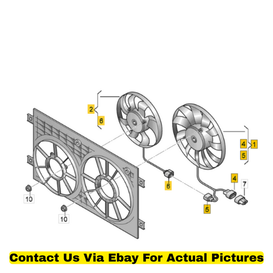 2013 Volkswagen Jetta Radiator Cooling Fan Assembly Used