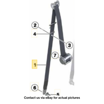 2010-2012 Mini Cooper R56 Upper Seat Belt Front Left Used OEM 72117309421