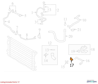 2010-2012 AUDI A4 COOLANT HOSE USED OEM 8K1819376J