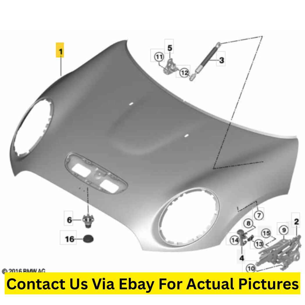 2016 Mini Cooper Clubman Hood Used OEM 41007438917