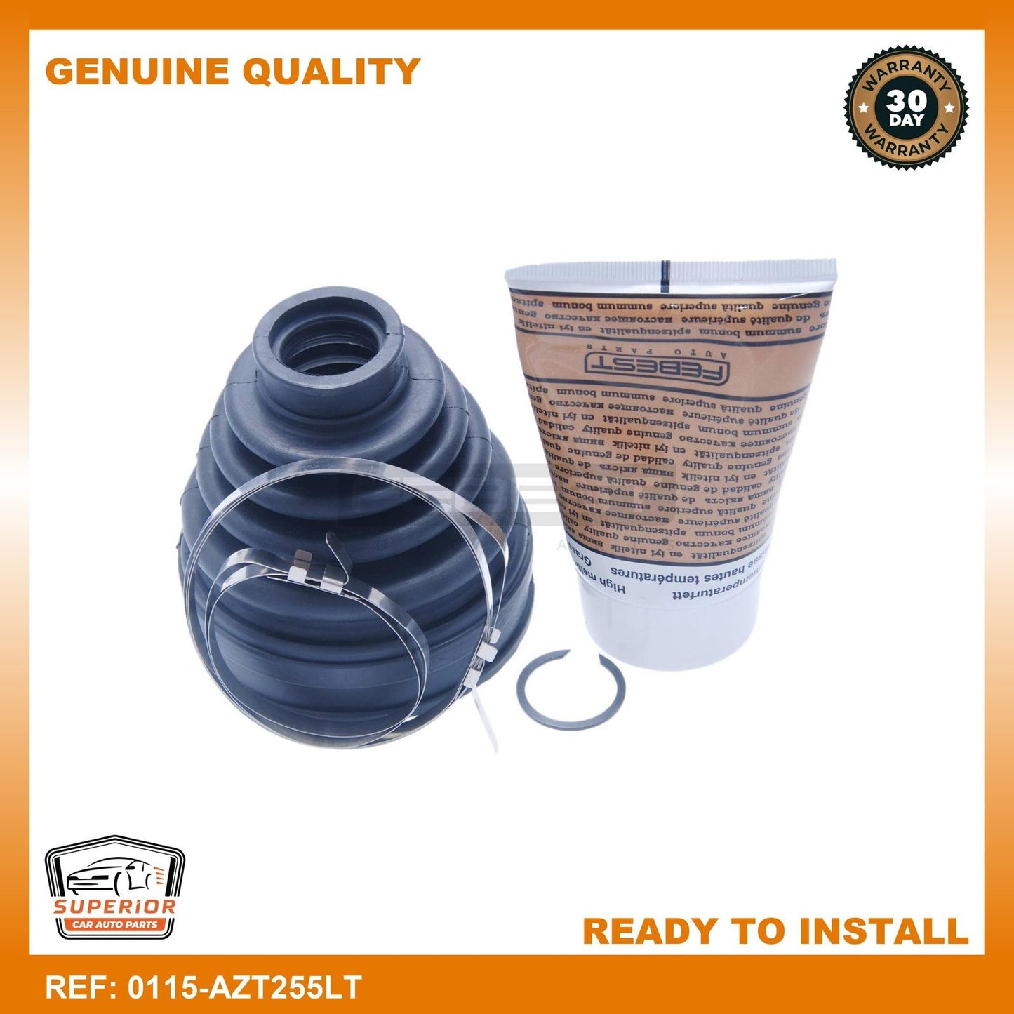 FEBEST TOYOTA Boot Inner Cv Joint Kit 0115-AZT255LT