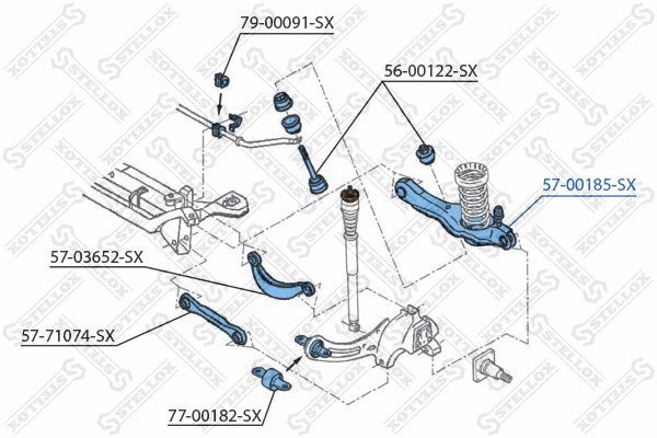 STELLOX 2000-2011 Ford Focus Track Control Arm 1061666