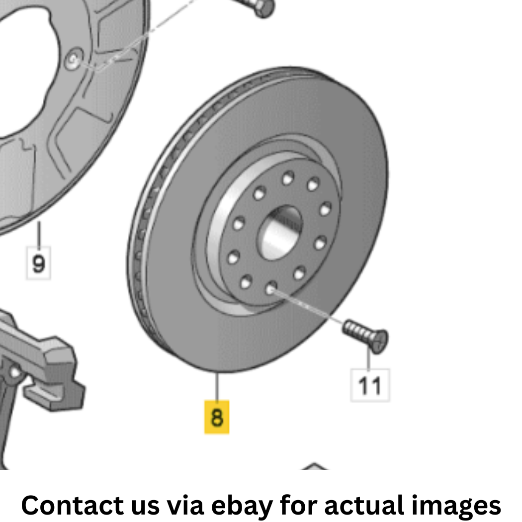2013 Volkswagen Jetta Front Vented Brake Disc L/R Used OEM 5C0615301A