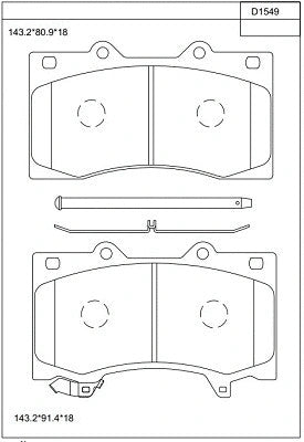 ASIMCO 2010-2013 INFINITI QX56 Brake Pad Set, Disc Brake KD1549