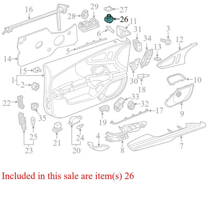 2012 Audi A7 Quattro Door Mirror Switch Used OEM 4H09595655PR
