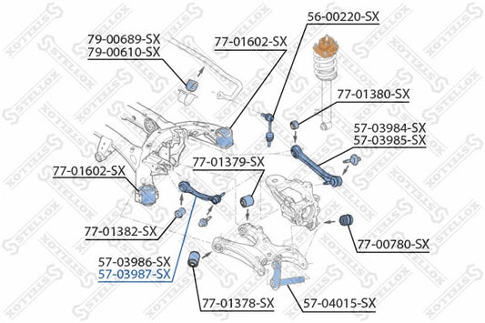 STELLOX 2000-2018 BMW X5 Rear Upper Control Arm 33324046918
