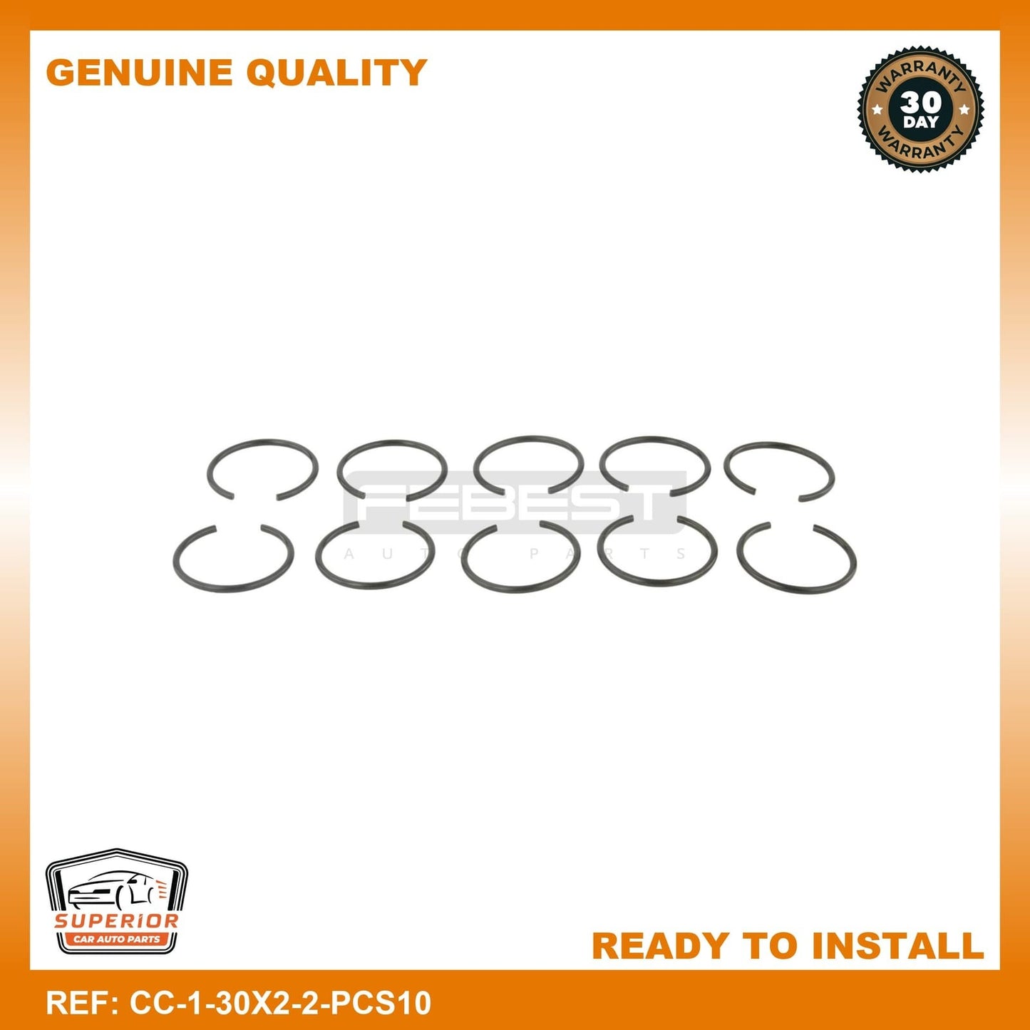 FEBEST 1991-1999 Mitsubishi 3000GT Retaining Ring CC-1-30X2-2-PCS10