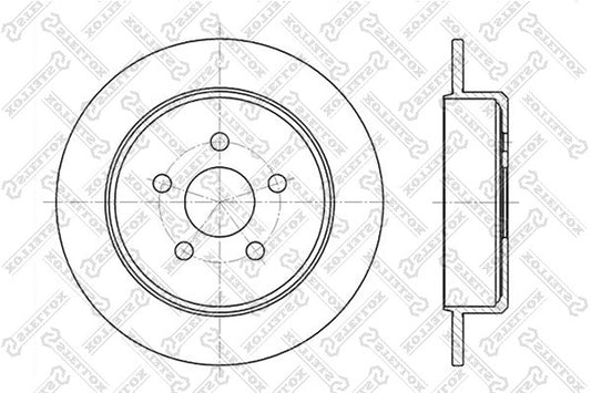 STELLOX 2000-2010 Dodge Stratus Brake Disc 04509553
