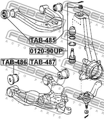 FEBEST 2003-2023 Toyota Hilux Front Upper Control Arm Bushing TAB-485