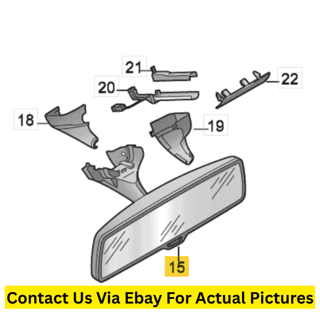 2012 Volkswagen CC Interior Rear‑View Mirror Used OEM 1K0857511E