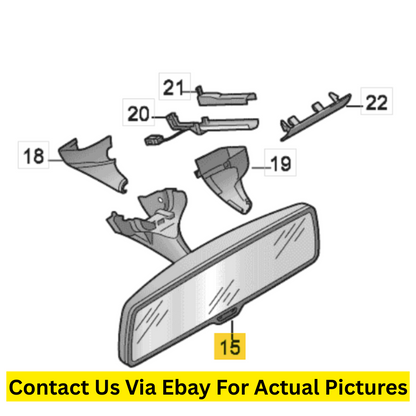2012 Volkswagen CC Interior Rear‑View Mirror Used OEM 1K0857511E