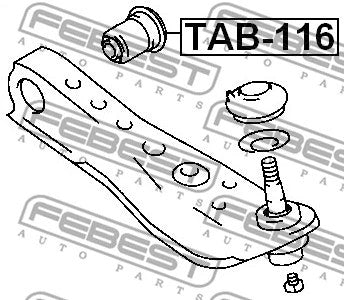 FEBEST TOYOTA BUSHING, FRONT LOWER CONTROL ARM - TAB-116