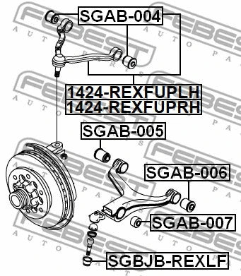 Febest Right Upper Front Arm 1424-REXFUPRH