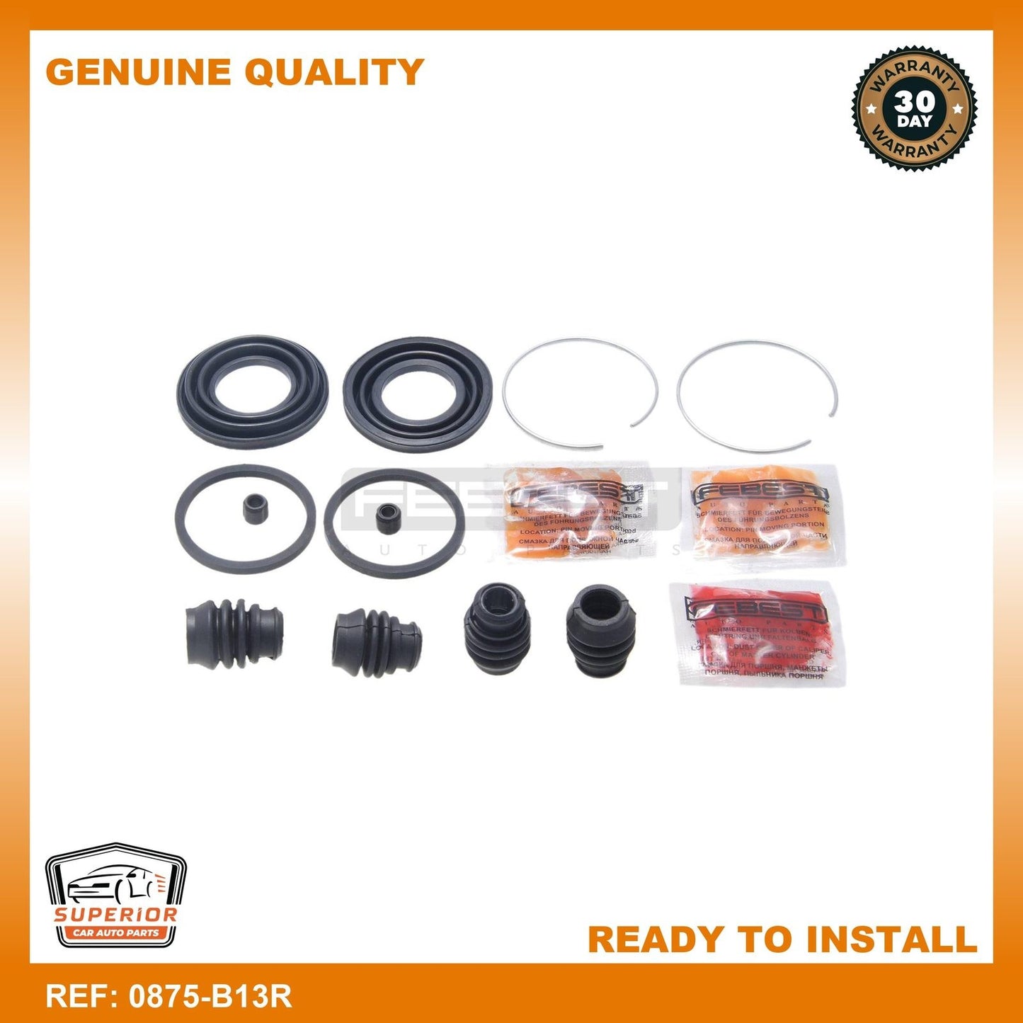 FEBEST 1999-2008 Subaru Forester Brake Caliper Repair Kit 0875-B13R