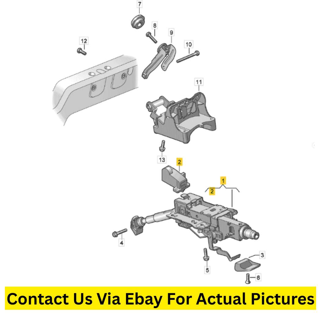 2012 Volkswagen CC Steering Column Used OEM 3C1419501AA
