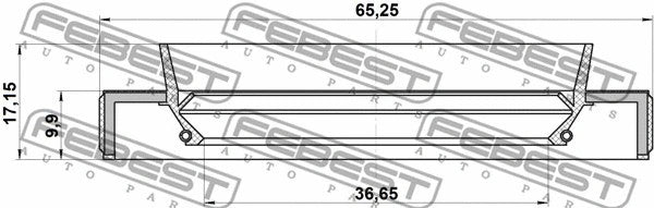FEBEST TOYOTA, LEXUS DRIVE SHAFT OIL SEAL 38X65X10X17 - 95HBY-38651017C