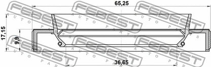 FEBEST TOYOTA, LEXUS DRIVE SHAFT OIL SEAL 38X65X10X17 - 95HBY-38651017C