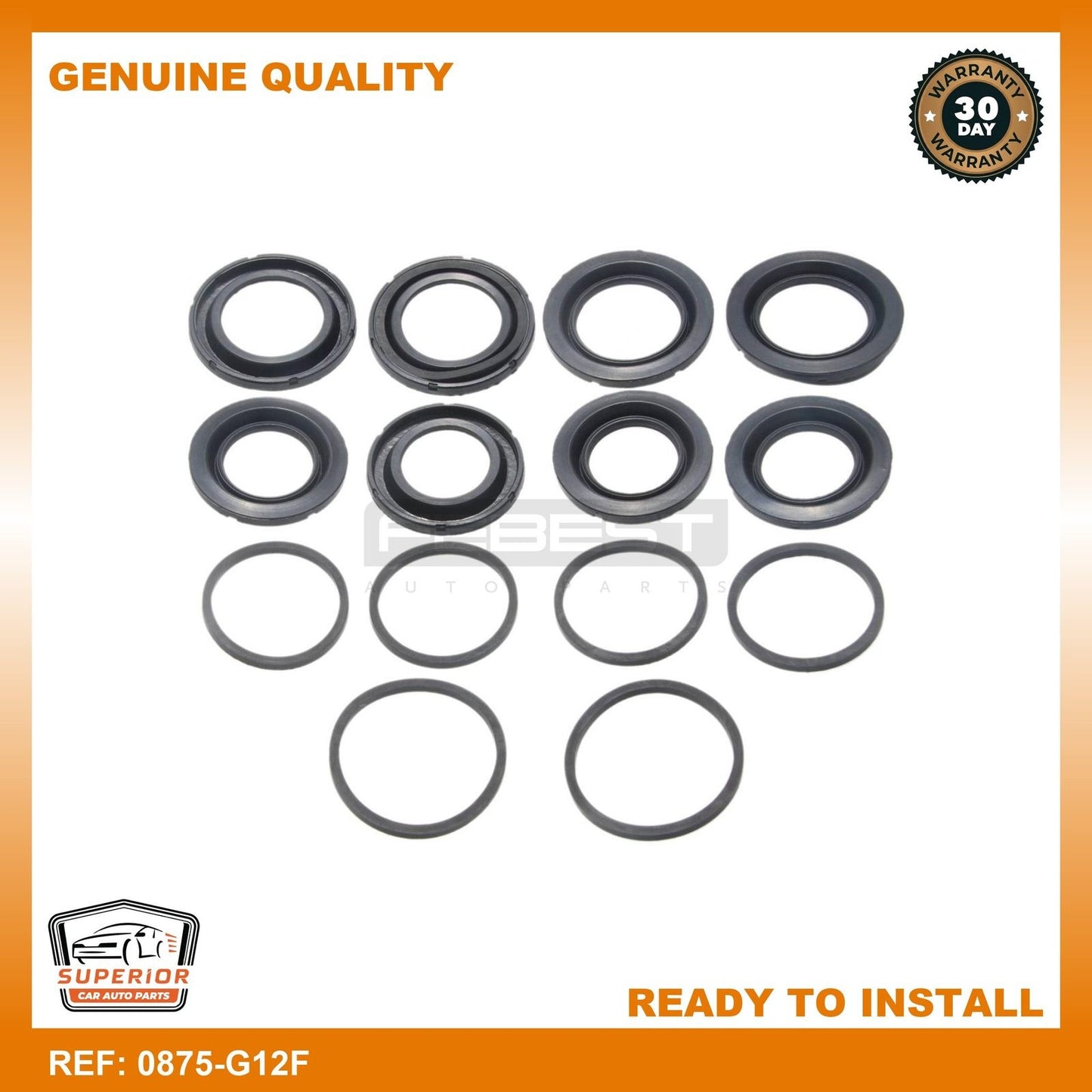 Febest 2001-2007 Subaru Forester Front Brake Caliper Repair Kit 0875-G12F