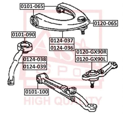 FEBEST TOYOTA Front Lower Ball Joint Left 0120-GX90L