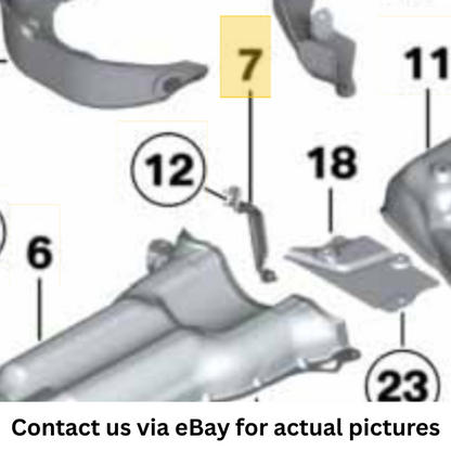 2011–2016 BMW 520i Left Fuel Tank Heat Insulation Bracket USED OEM 51487185209