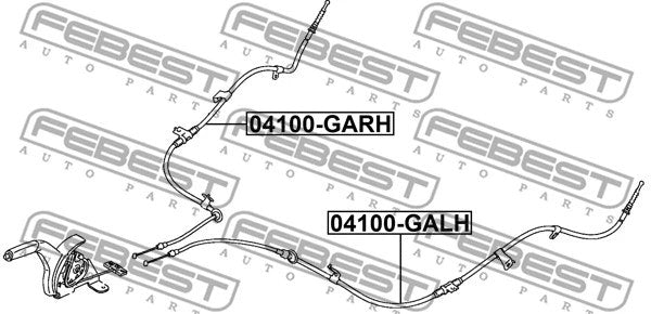 FEBEST CITROEN Parking Brake Cable 04100-GALH