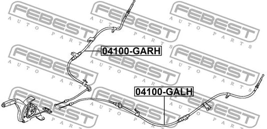 FEBEST CITROEN Parking Brake Cable 04100-GALH