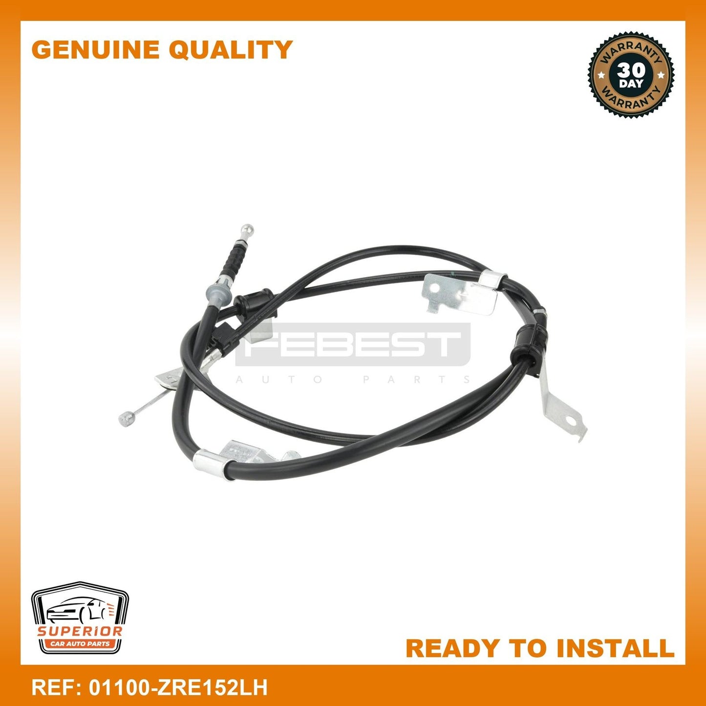 FEBEST 2007-2012 Toyota Corolla Parking Brake Cable 01100-ZRE152LH