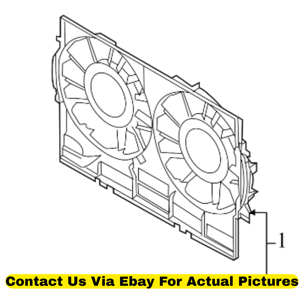 2012 Audi A8 Quattro Engine Cooling Fan Shroud Used OEM 4H0121207C
