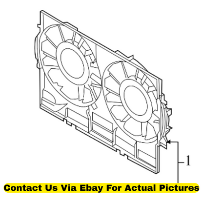 2012 Audi A8 Quattro Engine Cooling Fan Shroud Used OEM 4H0121207C