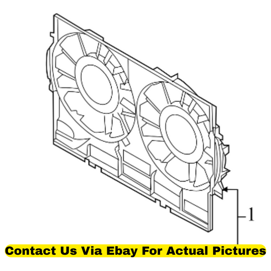 2012 Audi A8 Quattro Engine Cooling Fan Shroud Used OEM 4H0121207C
