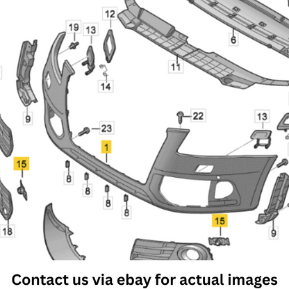 2013 Audi Q5 Front Bumper Cover Used OEM 8R0807065AGRU