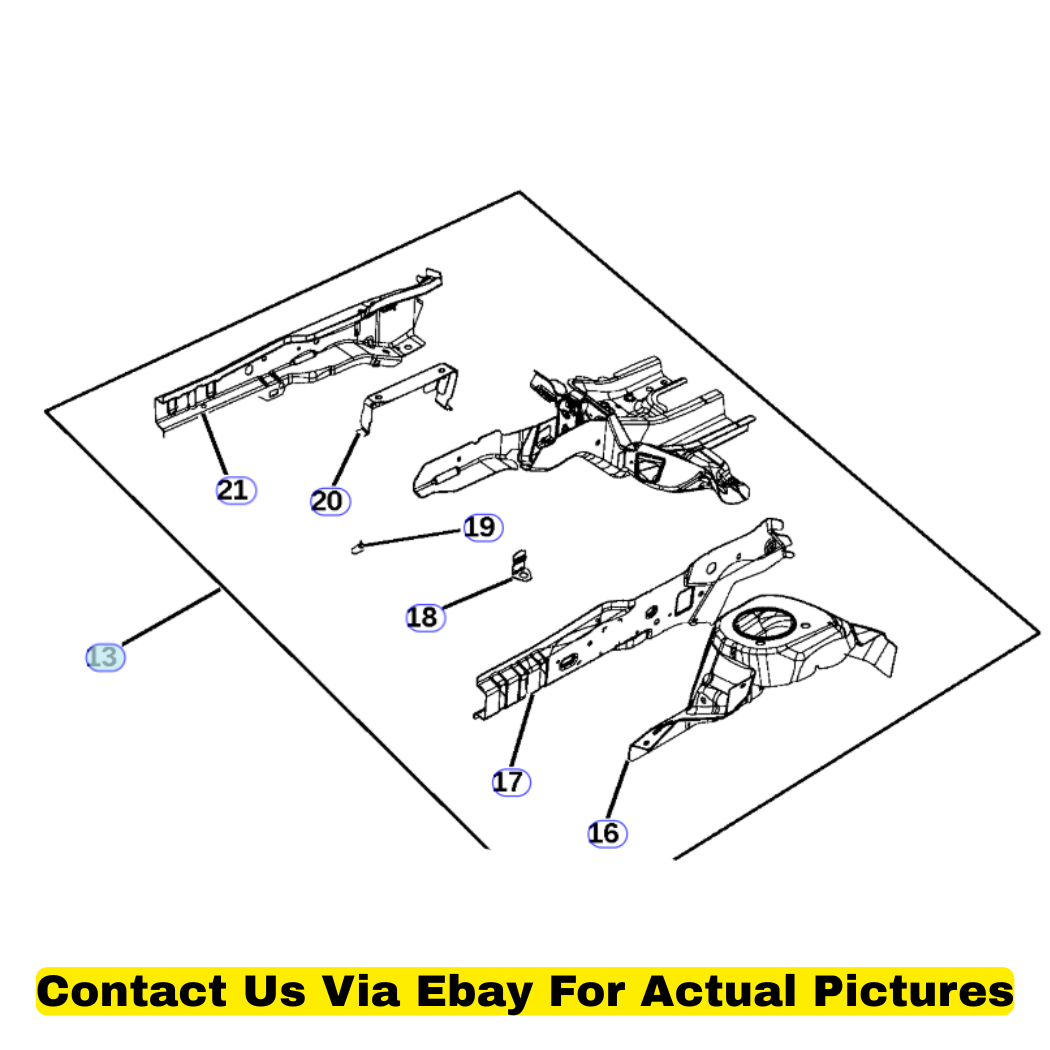 2014 Jeep Cherokee Front Left Frame Rail Used OEM 68267067AA