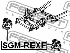 FEBEST 2005 SsangYong Rexton Front Engine Mount (Hydro) SGM-REXF
