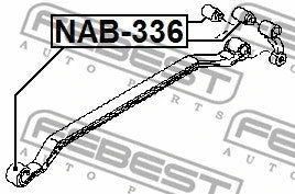 FEBEST 2011-2013 Nissan Cabstar Rear Leaf Spring Bushing NAB-336