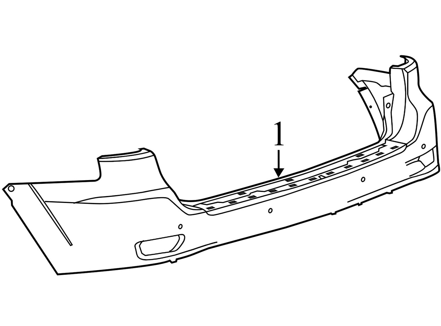 2015 Jeep Grand Cherokee Rear Bumper Cover Used OEM 1VQ65TZZAA