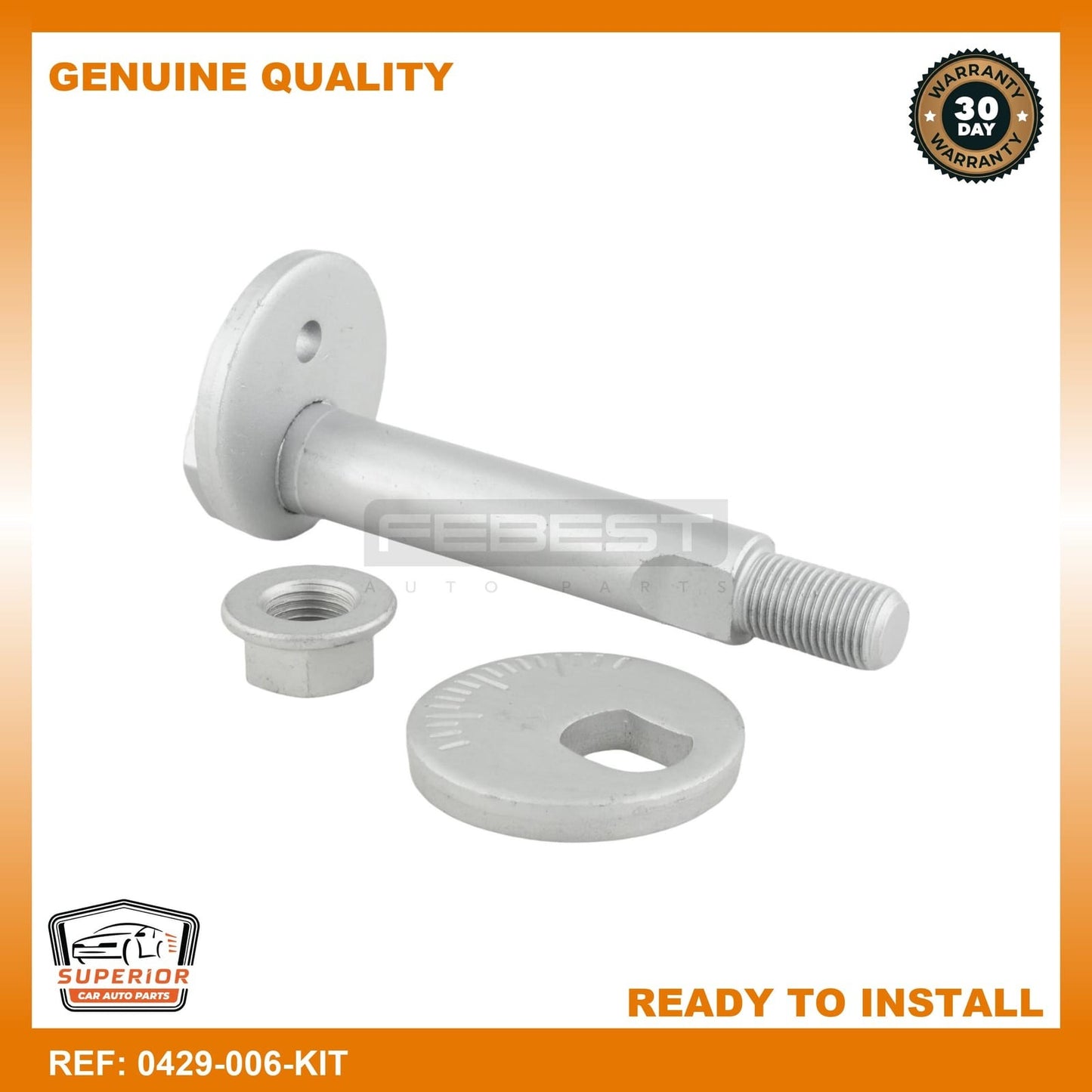 Febest 00-06 Mitsubishi Montero Camber Adjusting Eccentric Bolt 0429-006-KIT