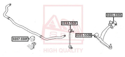 FEBEST NISSAN Front Stabilizer Link 0223-S50F