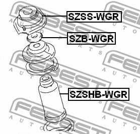 FEBEST SUZUKI FRONT SHOCK ABSORBER BEARING - SZB-WGR
