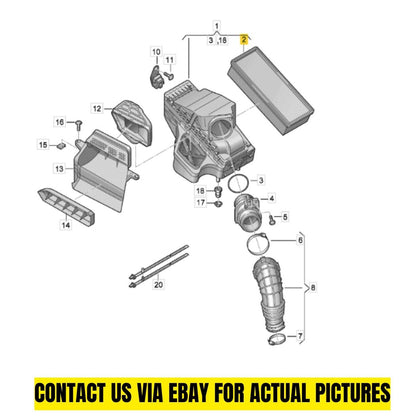 2010 - 2011 Audi A4  Engine Air Filter 8K0133843M