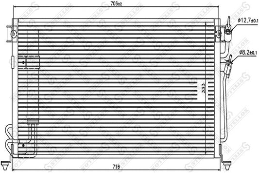 STELLOX 2002-2013 Mitsubishi Lancer A/C Condenser 7812A165