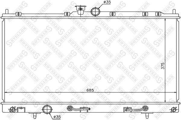STELLOX 2006-2014 Mitsubishi Outlander Radiator Assembly 1350A049