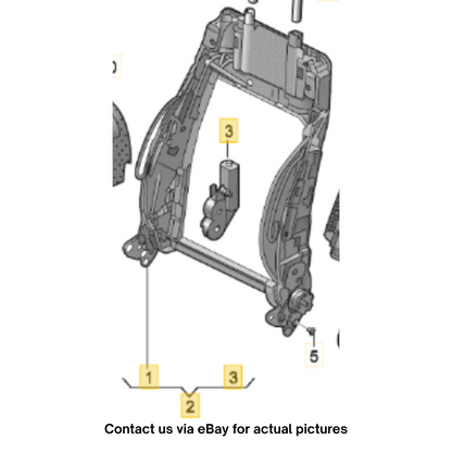 2012 Audi A4 Front Right Seat Back-Frame Used OEM 8K0881516A