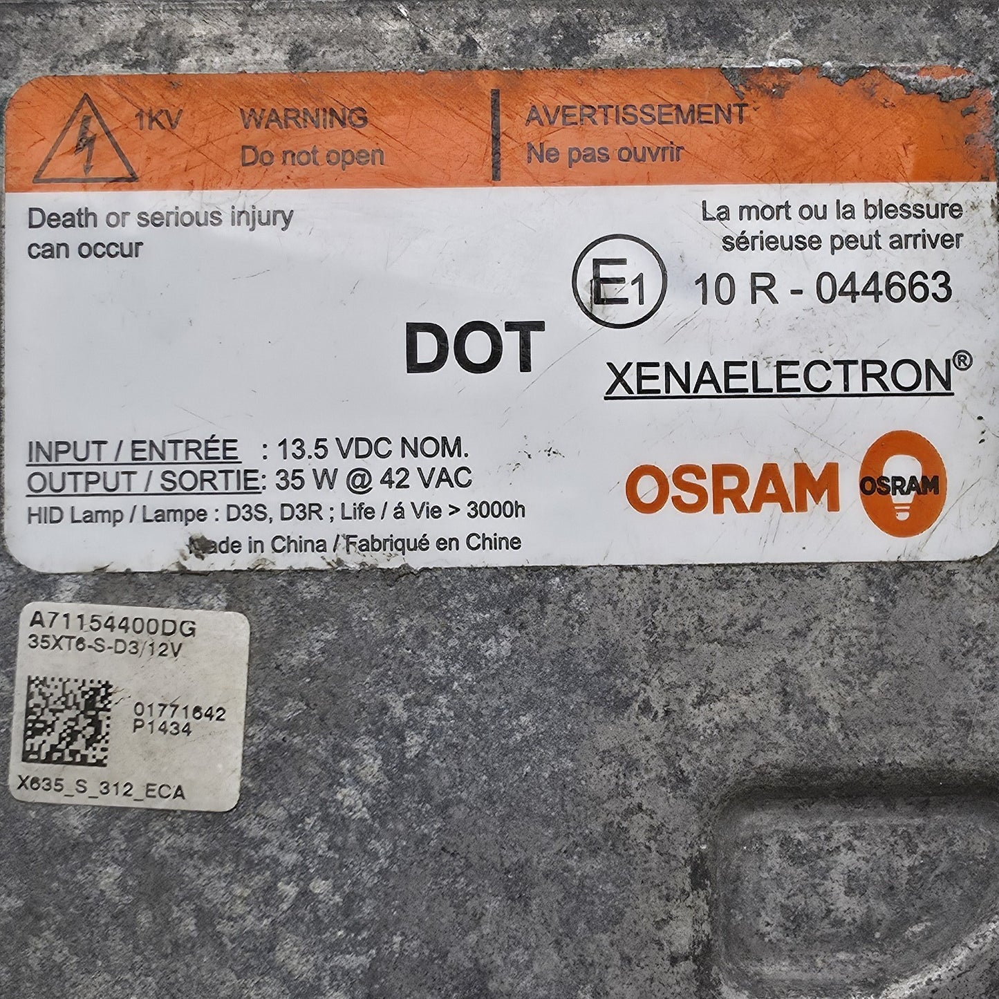 2019-2022 Chevrolet Blazer Xenon Ballast A71154400DG