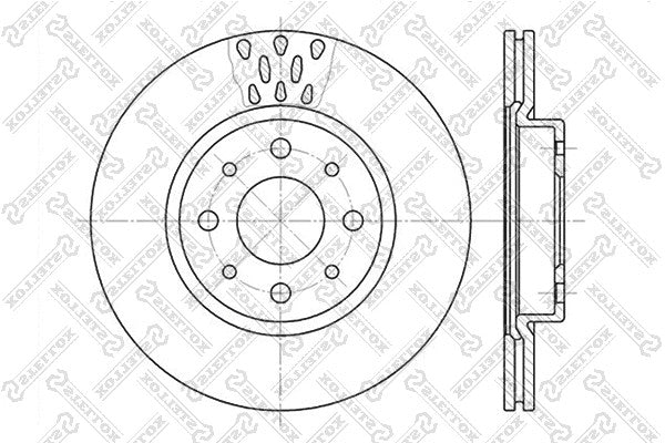 STELLOX FIAT Brake disc - 07645056