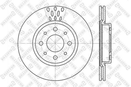 STELLOX FIAT Brake disc - 07645056